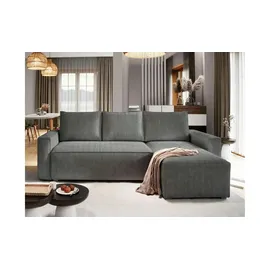 masseno Ecksofa mit Schlaffunktion L-Form, Sofa mit Bettkasten, Wohnzimmersofa, Couch, Soffa, Bettsofa, Couchgarnitur- grau ¦ Maße (cm): B: 230 H: 85