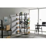 Möbilia Raumteilerregal 120 x 30 x 180 cm Schwarz