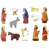 GRIZZLY Ausstechformen Krippenfiguren Set 12 Stück Krippenzubehör für Weihnachten - Plätzchenausstecher für Weihnachtsdeko