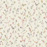 Rasch Textil Rasch Tapete 486155 - Helle Vliestapete mit kleinen Blumen in Rosa und Grün in Aquarelloptik aus der Kollektion Country Charme