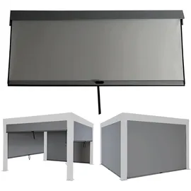 Proregal Seitenwand für Pergola 3x4 m 1 Stück Anthrazit 2,05 x 3,75 m