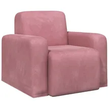 vidaXL Sessel Rosa Samt 1 x 1 x 1 cm Rosa mit Fernbedienung