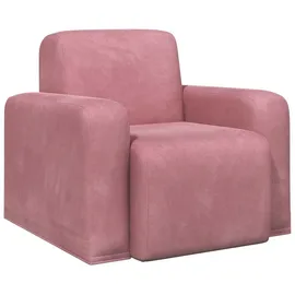 vidaXL Sessel Rosa Samt 1 x 1 x 1 cm Rosa mit Fernbedienung