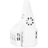 räder Teelichthalter Mini Lichthaus Gästehaus Porzellan Weiß
