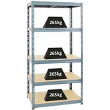 Proregal Schwerlastregal Metall 180x90x60 cm Grau