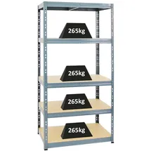 Proregal Schwerlastregal Metall 180x90x60 cm Grau