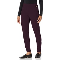 Tommy Hilfiger Damen Curvd Seam Ponte PNT Hose, Dunkles Aubergine, X-Klein - XS