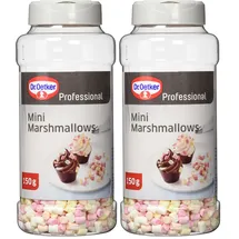 Dr. Oetker Mini Marshmallows, 4 Farben, 1 x 150 g Dose, Glutenfrei