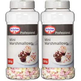 Dr. Oetker Mini Marshmallows, 4 Farben, 1 x 150 g Dose, Glutenfrei