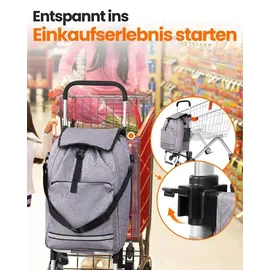 HOMECALL Einkaufswagen klappbar Geometrie-Print 55 L