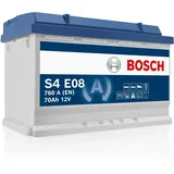 Bosch S4E08 Autobatterie 70 Ah - 760 A - 12 V, EFB Blei-Säure-Batterie für Fahrzeuge mit Start-Stopp-Automatik - Polarität: links - rechts +, 278 x 175 x 190 mm