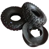 HMParts 2x Quadreifen 4.10-4 mit 2x Schlauch für ATV, Quad, Rasentraktor, Aufsitzmäher, Kinderquad, Elektroquad, Schneeräumer