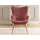 s-style möbel Lounge-Sessel Lenari Cord 71 x 96 x 86 cm Rot/Braun
