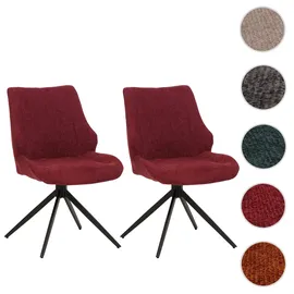Mendler Esszimmerstuhl Chenille bordeaux