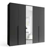 Pol-Power Kleiderschrank Kevo 225 x 225 x 52 cm Grau