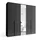 Pol-Power Kleiderschrank Kevo 225 x 225 x 52 cm Grau