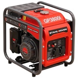 Stahlmann Stromerzeuger Stromgenerator GP3800I, 3800 Watt, Notstromaggregat Benzin – leise und kraftvoll, Stromaggregat oder Generator, 3,8kW 4 Takt Motor, Inverter mit 2x 230V Red