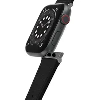 Otterbox Symmetry Cactus Leather Watch Band for Apple Watch 45/44/42mm, Noir Ash - black