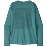 Patagonia Damen Graphic Cap Cool Daily Longsleeve (Größe L, tuerkis)