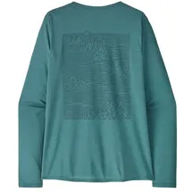 Patagonia Damen Graphic Cap Cool Daily Longsleeve (Größe L, tuerkis)