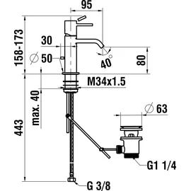 Laufen Meda Waschtischmischer Chrom