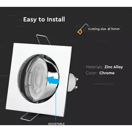 Energmix Einbaurahmen Eckig Chrom