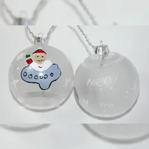 Buri LED Lichterkette aus Glas-Weihnachtskugeln 2 m Warmweiß