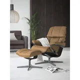 Stressless Stressless® Relaxsessel »Reno«, mit Cross Base, Größe S, M & L, Holzakzent braun braun