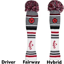 Callaway Vintage Pom Pom Headcover weiss/rot