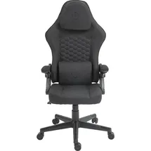 deltaco DC130 Gamingstuhl Soft Mesh, schwarz, Gaming Stuhl, Schwarz