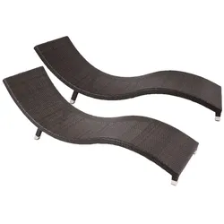 Garden Pleasure Sonnenliege Caracas, 2er-Set ohne Auflage