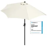 Sekey Balkonschirm 270 cm Sonnenschirm Halbrund Terrassenschirm mit Kurbel, UV50+ Schutz, Halbrundschirm für Balkon, Garten, Hof, Restaurant, Café, Biergarten