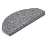 HANSE HOME Exclusiv Stufenmatte »Liberty«, halbrund, 7 mm Höhe, Uni, robust, kräftige Farben, Meliert, Treppe, Gekettelt, 15 er Set grau