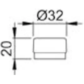 HOPPE Wandtürstopper Ø 32 mm Höhe 20 mm Edelstahl F69