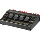 goobay 11934 Lautsprecher Umschaltbox, Zum Anschluss von bis 4 Lautsprecherpaaren,