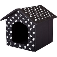 Hobbydog R5 BUDCWL2 Hundehöhle Größe R5-70 X 60 X 63 cm Schwarz Mit Pfötchen Bett Betten, XL, Black, 2 kg