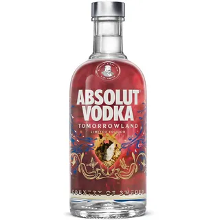 ABSOLUT VODKA Tomorrowland Limited Edition – Vodka aus Schweden, 40% Vol, samtig-weicher Geschmack mit Weizen-Noten, 1 x 0,7L Flasche mit Festival-Design