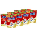 Somat Gold Spülmaschinen Tabs (8x80 Tabs), Geschirrspül Tabs für strahlend sauberes Geschirr auch bei niedrigen Temperaturen, Extra-Kraft gegen Eingebranntes