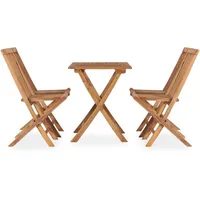 VidaXL 5-tlg. Garten-Essgruppe Klappbar Massivholz Teak