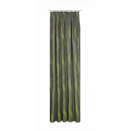 Wirth Fertigschal Lupara mit Kräuselband, Polyester, Grün, 220 x 132 cm