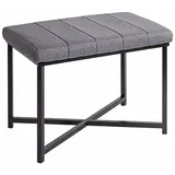 freiraum Sitzbank 59559, in grau, schwarz, Metall, Textilgewebe - 59x46x39cm (BxHxT) grau|schwarz