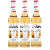 Monin Sirup Birne 700ml - Cocktails Milchshakes Kaffeesirup (3er Pack)