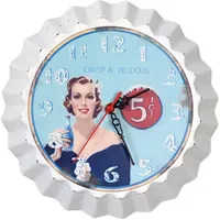 Vintage Wanduhr Pin Up Girl Rockabilly Bunt Uhr 25cm Durchmesser Retro Stil LDA014 Palazzo Exklusiv