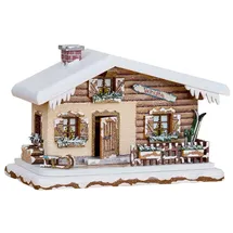 Hubrig Volkskunst GmbH Winterhaus Skihütte 16 cm