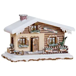 Hubrig Volkskunst GmbH Winterhaus Skihütte 16 cm
