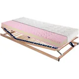 Sleeptex Matratzenset, Holz, 2-teilig, Birke, Buche, Schichtholz, H2, Höhe ca. 16 cm, 120x200 cm, Grüner Punkt, Lga, Textiles Vertrauen - Oeko-Tex®, Hohenstein, Made in Germany, DIN EN ISO 9001, Oeko-Tex® Standard 100, Härtegradauswahl, Bezug abnehmbar/waschbar, Ober- und Unterseite versteppt, wendbar, optimale Belüftung, mit Aloe Vera, Tragegriffe, atmungsaktiv, schadstoffgeprüft, bessere Druckentlastung durch Noppenstruktur, alternative Größen erhältlich,Federholzleisten verleimt, bewegliche Leistenlagerung, Federleisten Duokappen, Mittelgurt, individuelle Liegehärteeinstellung, erhältlich, Schlafzimmer, Matratzen Shop, Matratzensets