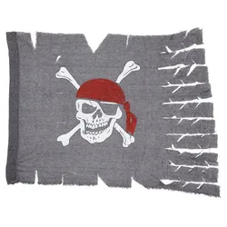 Zerfetzte Graue Piratenflagge 70 x 95cm - OS