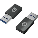 Conceptronic DONN10G Adapter USB3.0/USB-C/ 2er-Pack schwarz