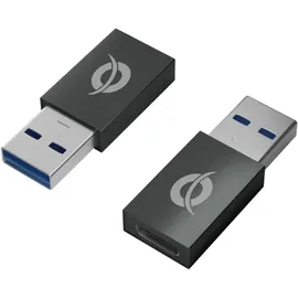 Conceptronic DONN10G Adapter USB3.0/USB-C/ 2er-Pack schwarz