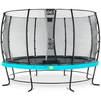 EXIT TOYS Elegant Trampolin 366 cm inkl. Economy Sicherheitsnetz blau